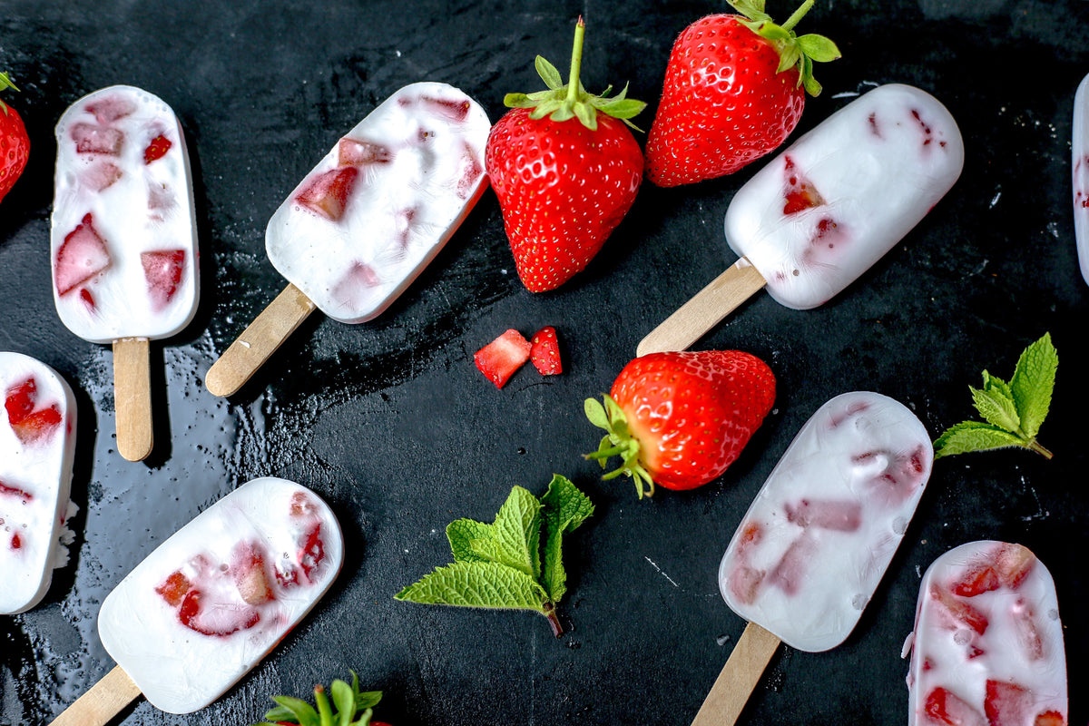 Punchy Pink Berry Popsicles