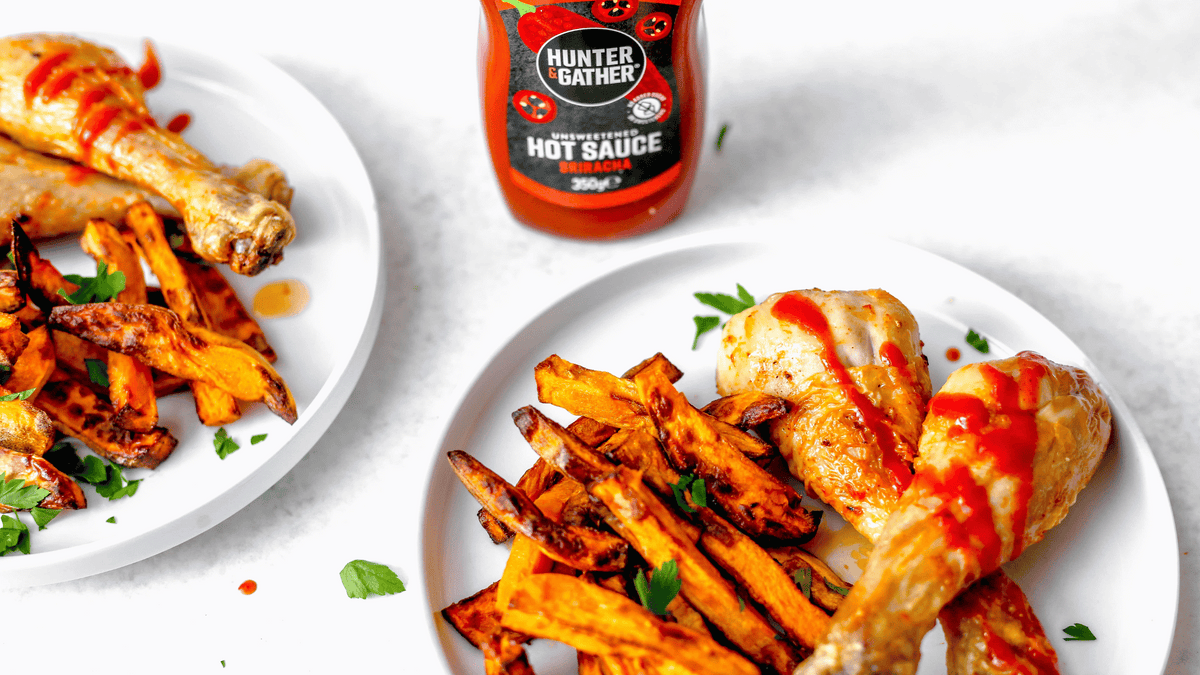 hunter and gather hot sauce with spicy chicken legs