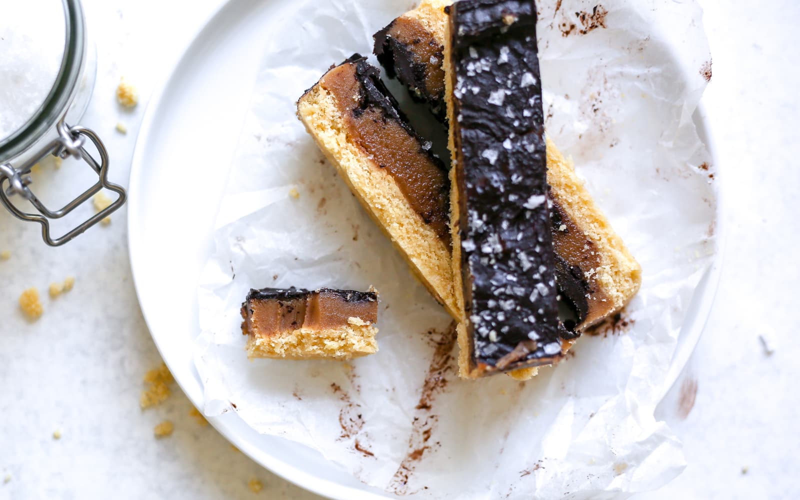 Chocolate Caramel Slices Recipe
 &ndash; Hunter &amp; Gather