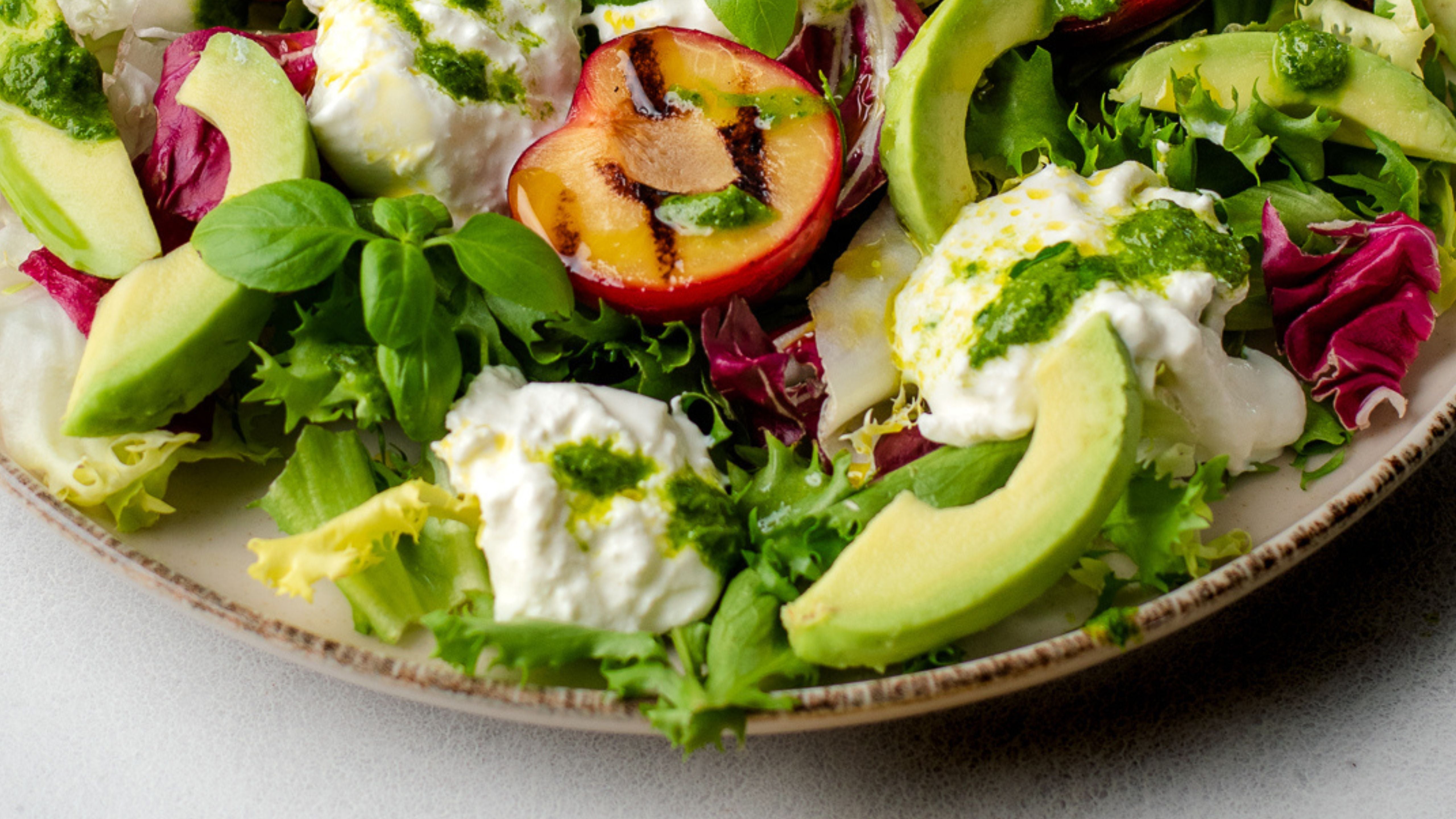 Burrata Salad with Nectarines &amp; Dressing | Hunter &amp; Gather