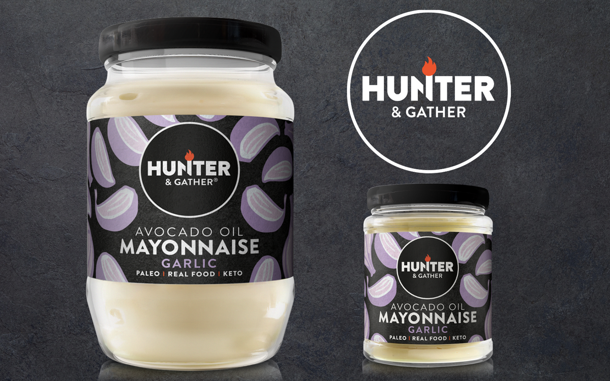 Large and small 175g jar of garlic mayonnaise