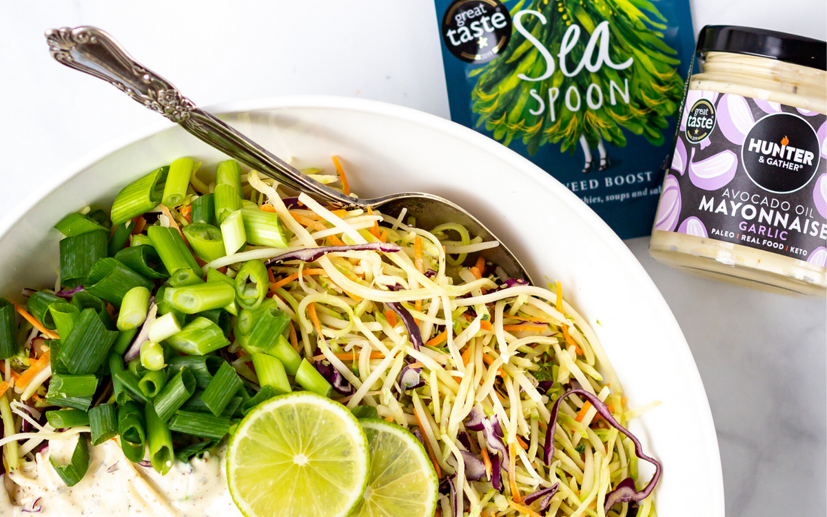 oriental coleslaw with lime and sea spoon sea weed