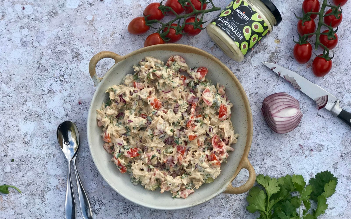 Tuna salad in a bowl