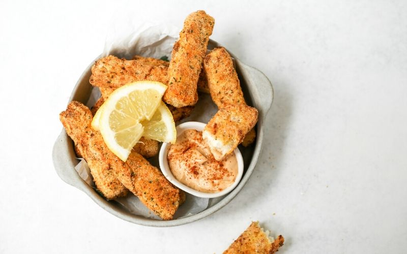 Keto fries with dip