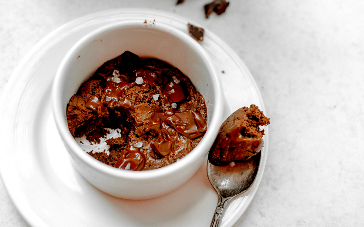 2-Minute High Protein Mocha Mug Brownie
