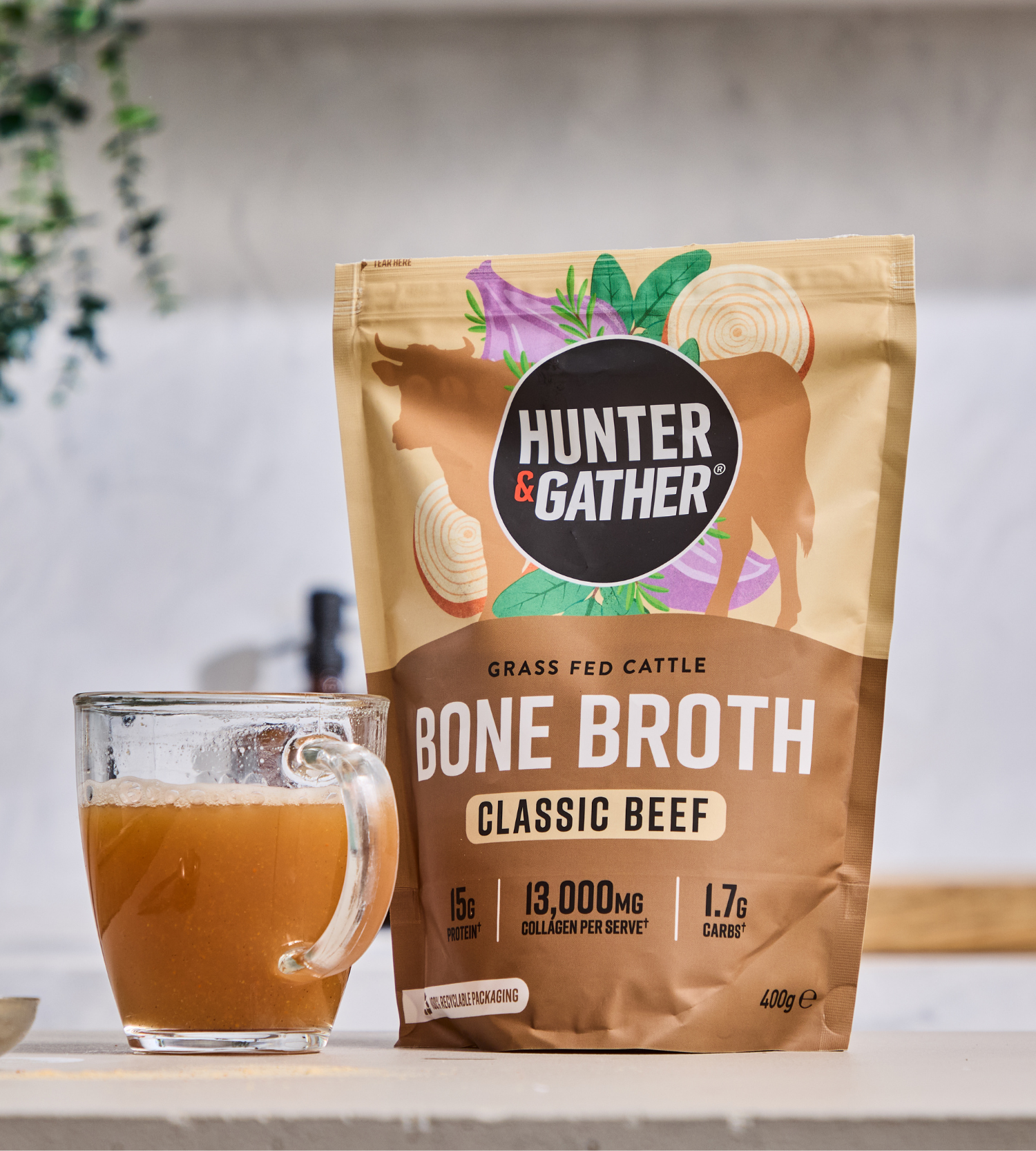 Grass Fed Beef Bone Broth 3 Pack Supply