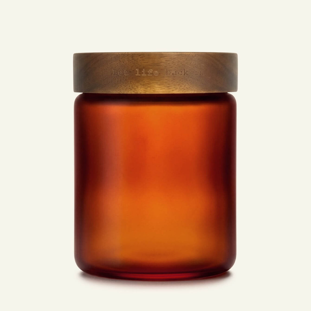 Amber Glass Storage Jar