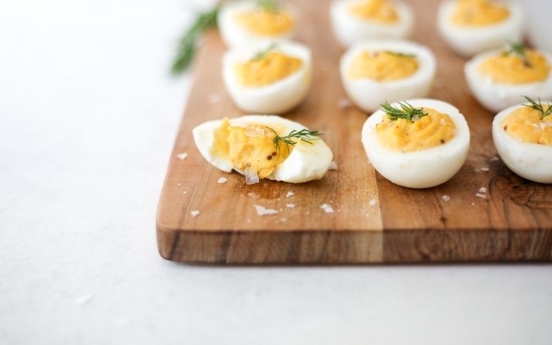 Keto Dill Stuffed Eggs with Avocado Mayo | Hunter & Gather