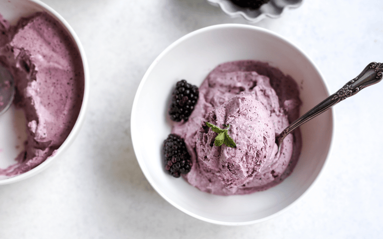 Keto berry ice cream with added MCT oil recipe