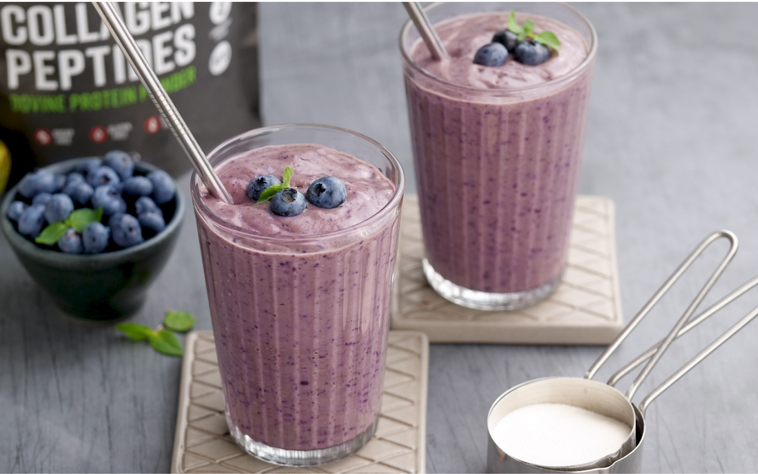 Avocado & Blueberry Protein Smoothie Recipe with Collagen Peptides