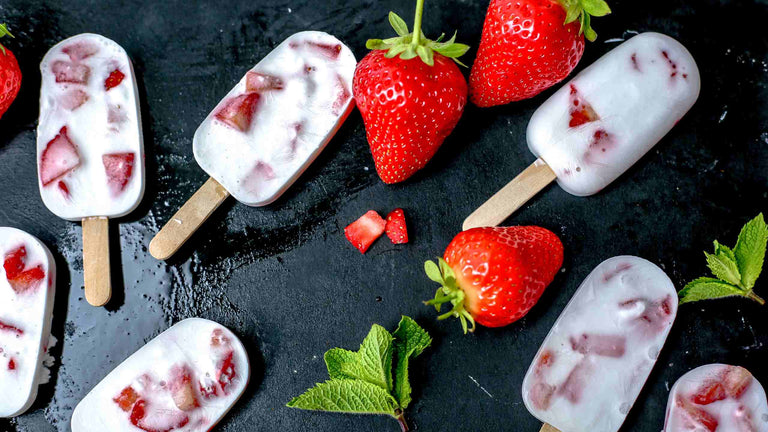 Punchy Pink Berry Popsicles