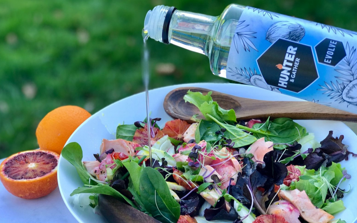 Coconut drizzled summer burst salad