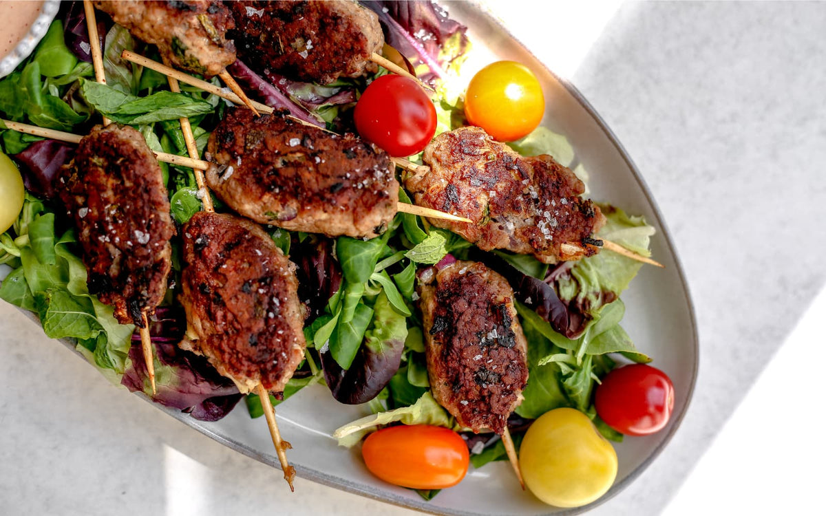 Grass Fed Lamb Koftas Recipe with Avocado Oil Mayonnaise