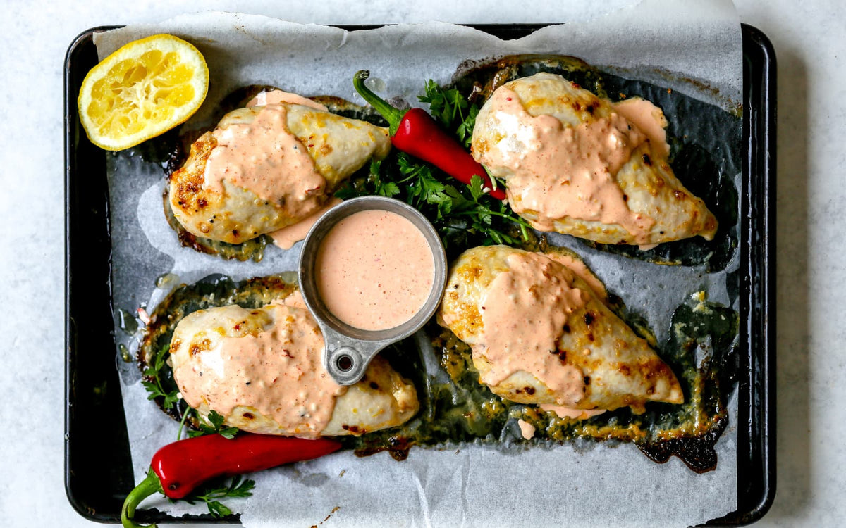 Mayo Marinated Chicken with Sriracha Sauce Recipe