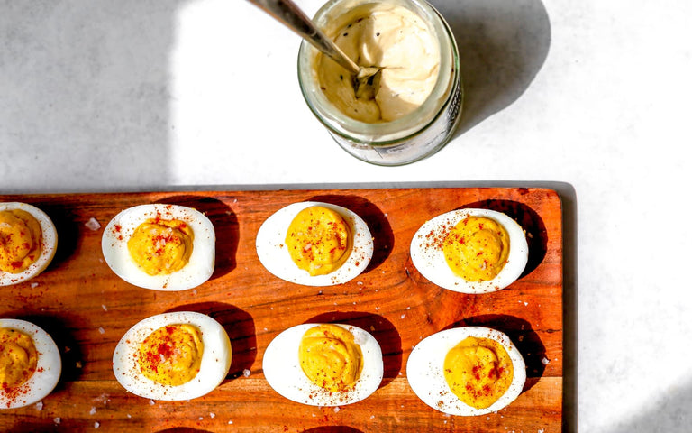 Truffle Devilled Eggs Recipe with White Truffle Mayo