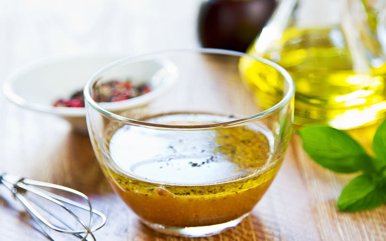 healthy salad dressing in a bowl