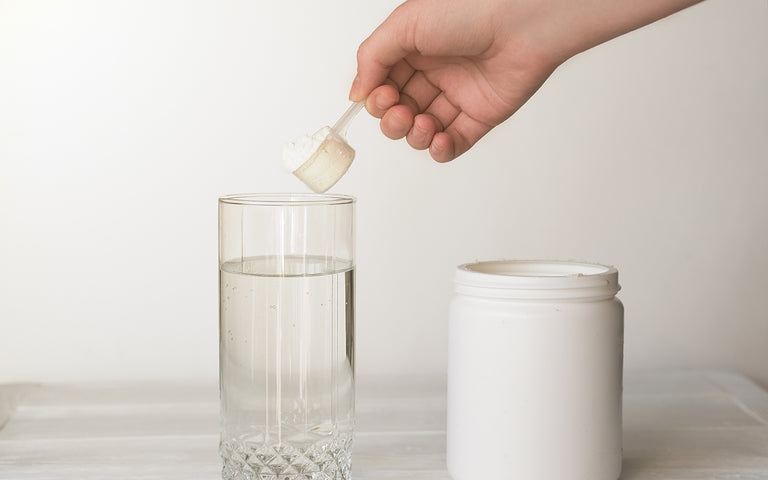 Best collagen supplement: Powder being added to water