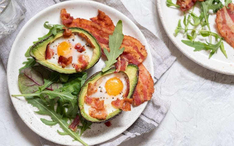 avocado and bacon plate