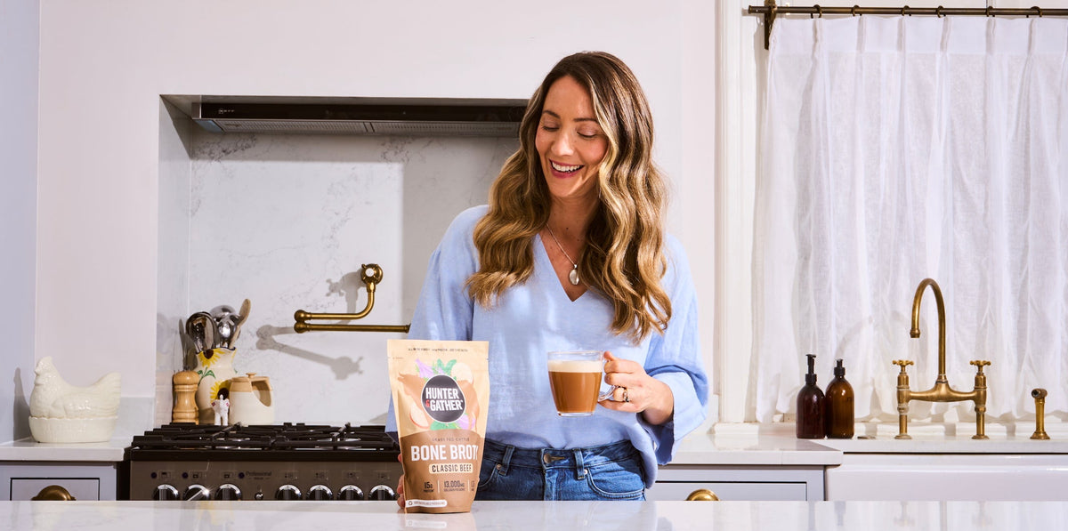 Pauline Cox with bone broth