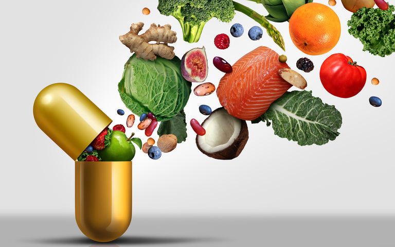 Vitamin pill with real foods