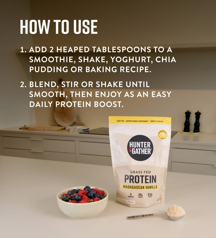 Madagascan Vanilla Grass Fed Beef Protein Powder