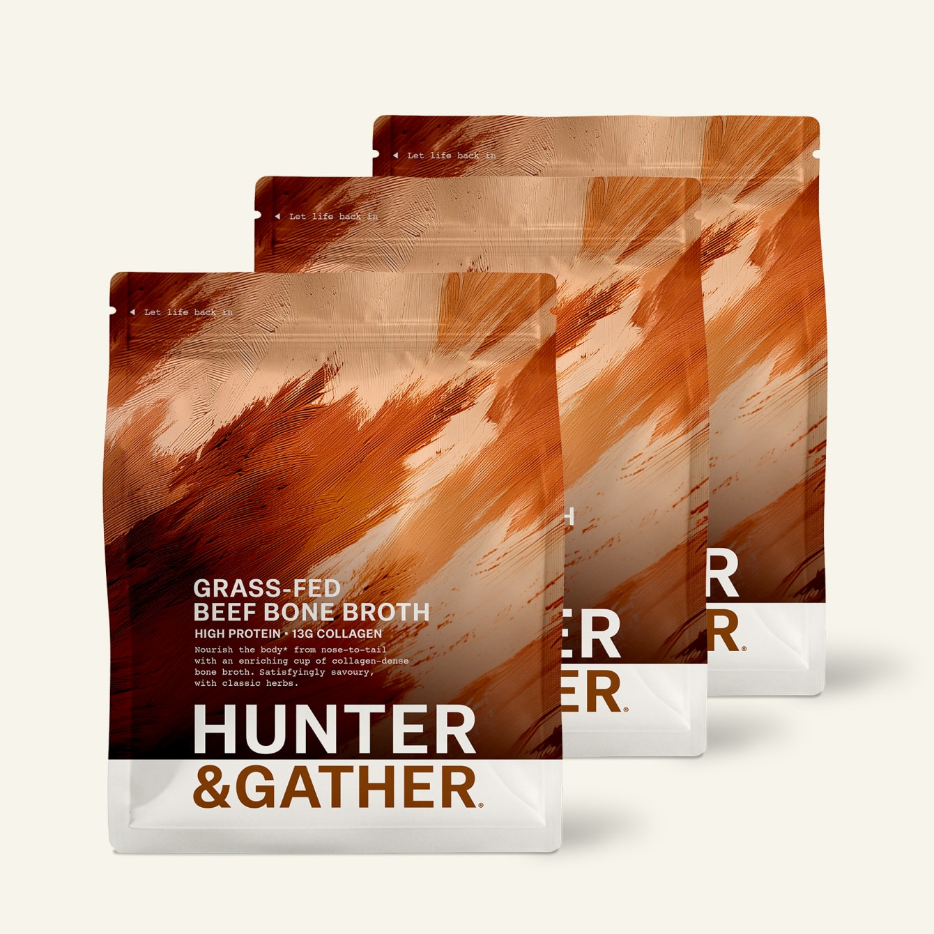 Grass Fed Beef Bone Broth 3 Pack Supply