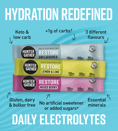 restore daily electrolytes three sachet flavours and unique selling points