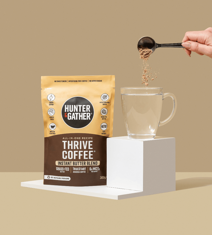 Hunter & Gather Thrive Coffee Scoop into Water
