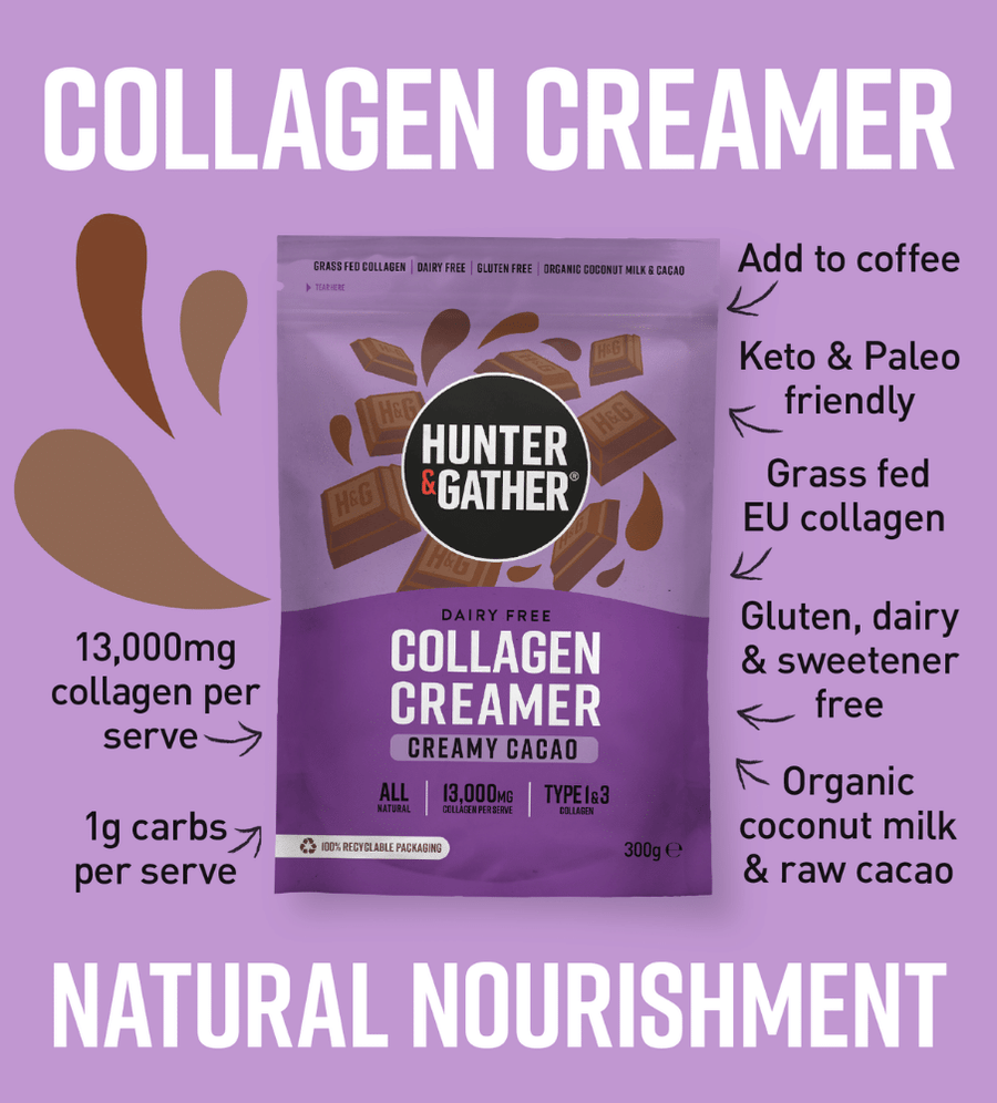 Creamy Cacao Collagen Creamer Bovine Peptides Infographic