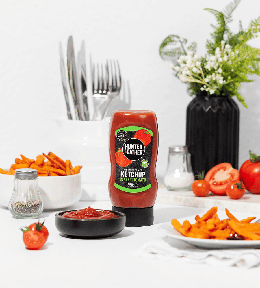 Unsweetened Classic Tomato Ketchup 350g Lifestyle Image food
