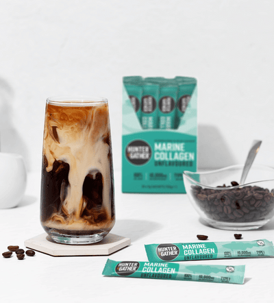 Marine Collagen Sachets with Coffee lifestyle