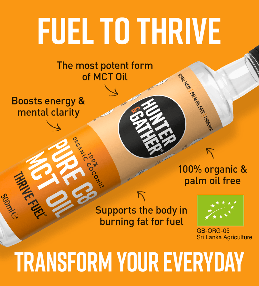 Thrive Fuel Organic Coconut Pure C8 MCT Oil Infographic