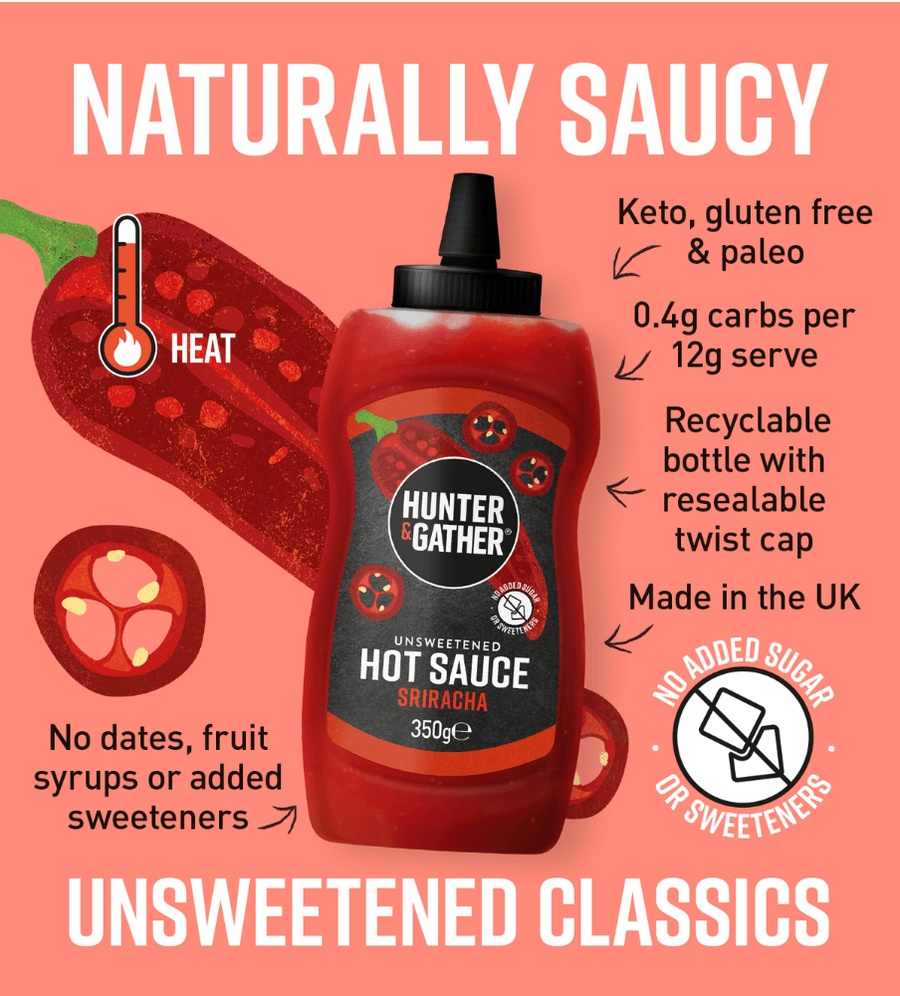Unsweetened Sriracha Hot Sauce 350g Infographic